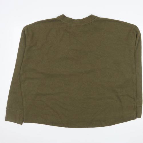 River Island Men’s Green Relaxed Fit Long Sleeve Cotton Top L