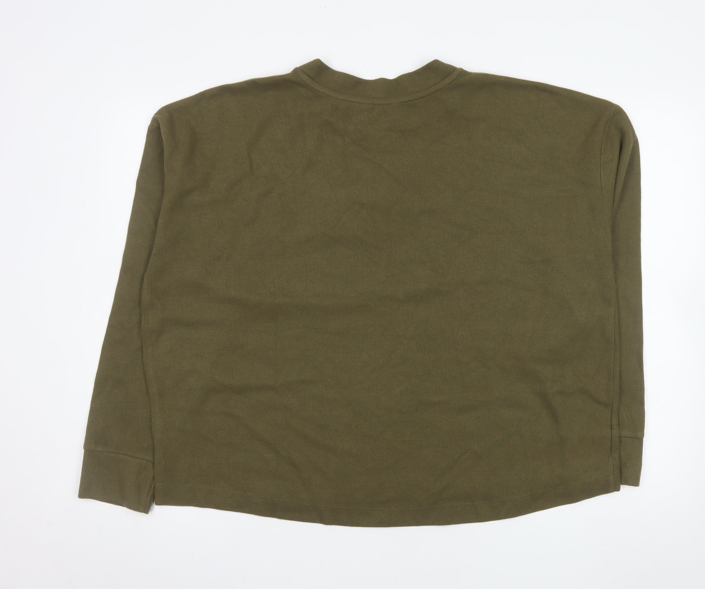 River Island Men’s Green Relaxed Fit Long Sleeve Cotton Top L