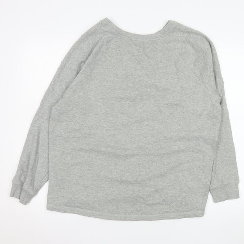 Next Women Grey Sequin Reindeer Sweatshirt UK 18 Long Sleeve Christmas Casual