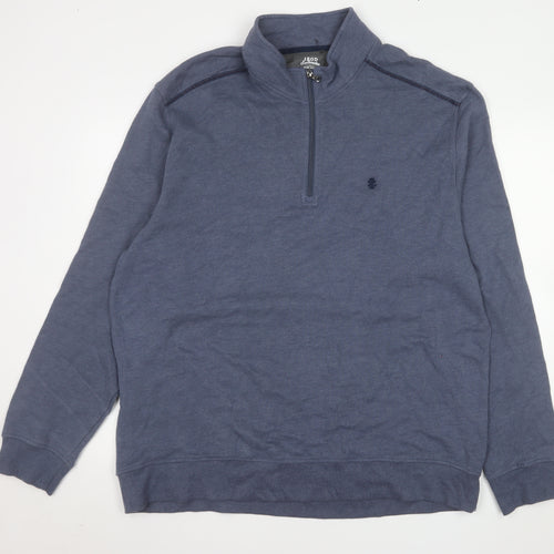IZOD Men’s Blue 2XL 1/4 Zip Mock Neck Pullover Sweatshirt