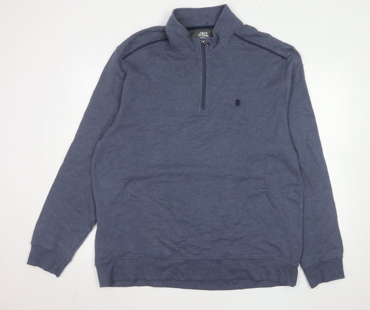 IZOD Men’s Blue 2XL 1/4 Zip Mock Neck Pullover Sweatshirt