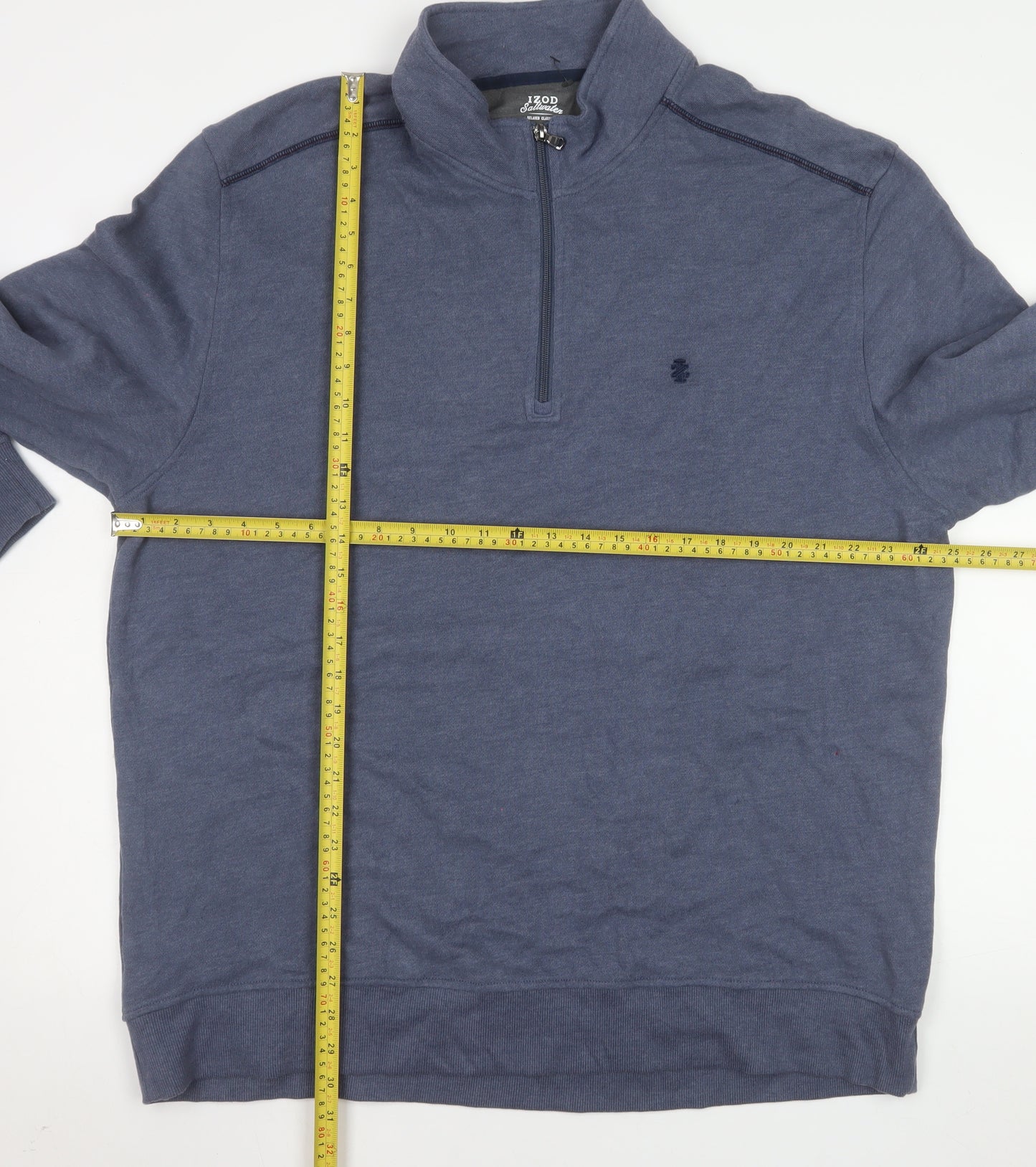 IZOD Men’s Blue 2XL 1/4 Zip Mock Neck Pullover Sweatshirt