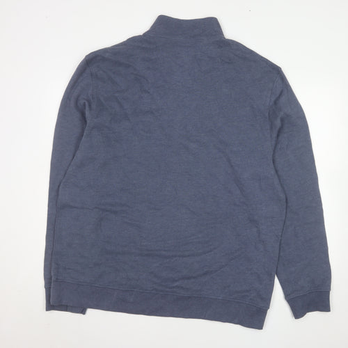 IZOD Men’s Blue 2XL 1/4 Zip Mock Neck Pullover Sweatshirt