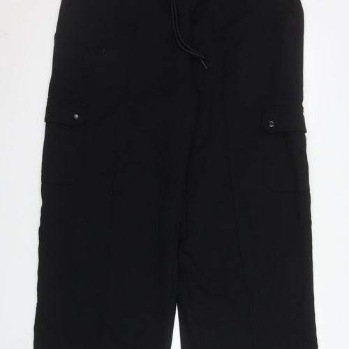 Marks and Spencer Womens Black Size 22 Cargo Trousers Regular Fit