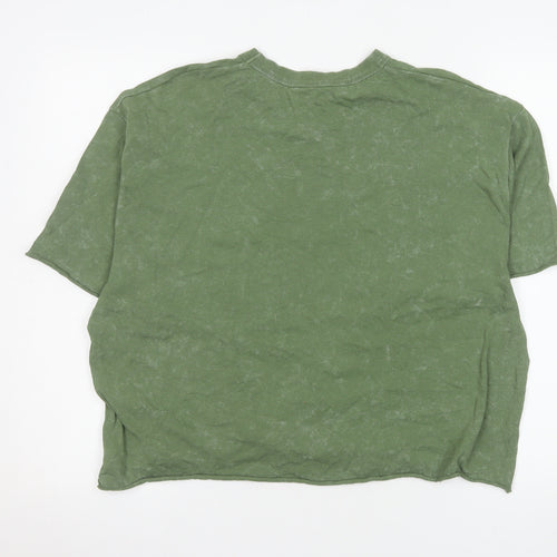 ASOS DESIGN Women’s Green Cropped Relaxed Fit T-Shirt L
