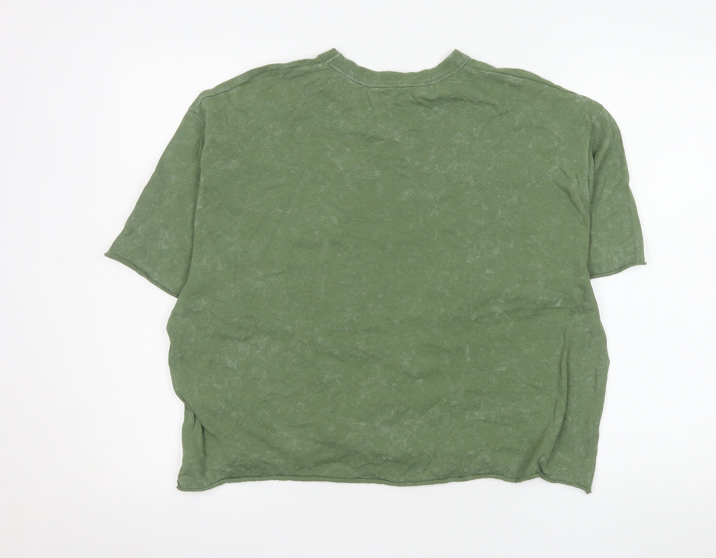 ASOS DESIGN Women’s Green Cropped Relaxed Fit T-Shirt L