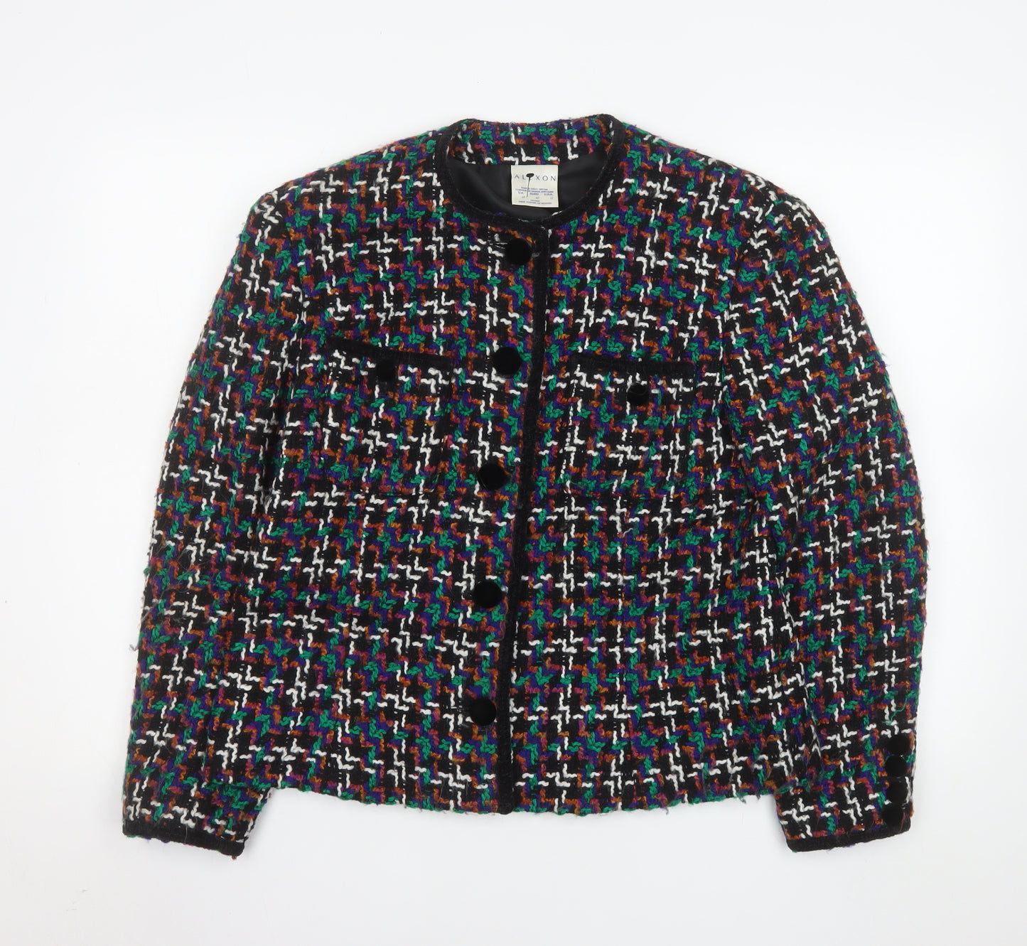 Alexon Women's Multicoloured Tweed Wool Blend Suit Jacket UK 14
