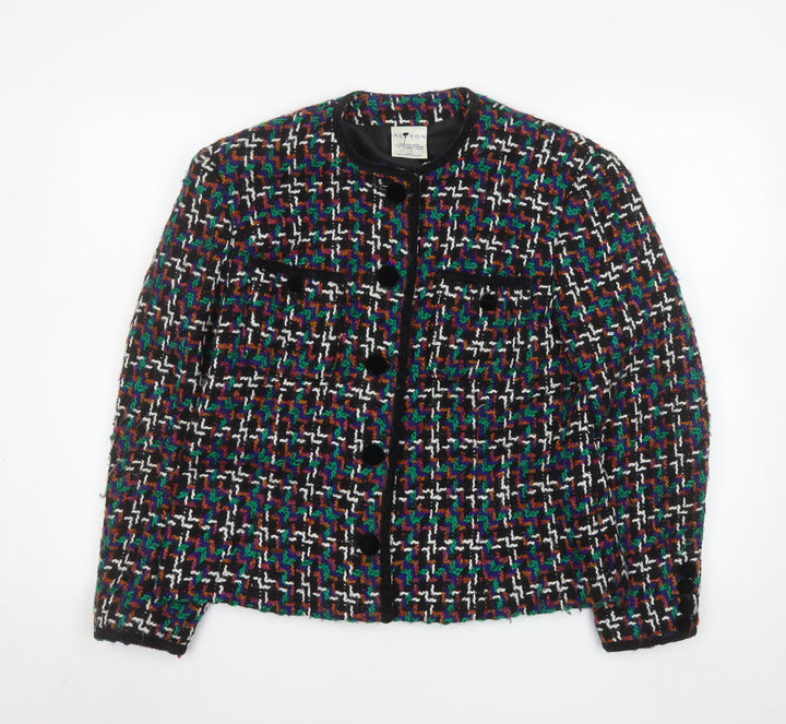 Alexon Women's Multicoloured Tweed Wool Blend Suit Jacket UK 14