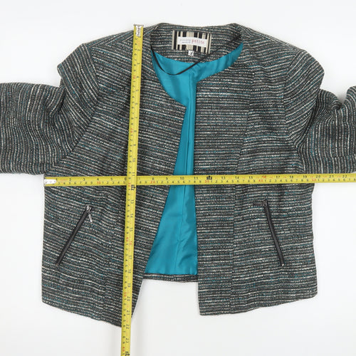 Principles by Ben de Lisi Petite Grey Tweed Lined Suit Jacket Size 16