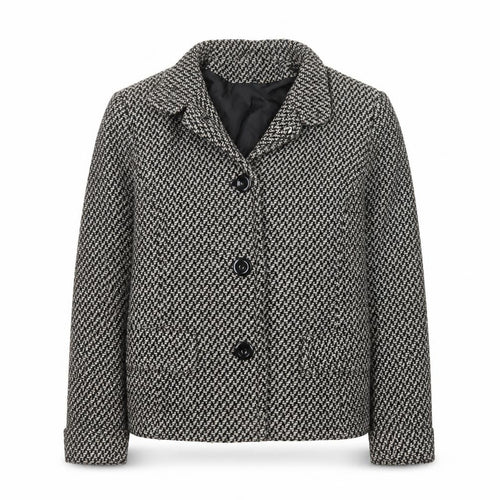 Debenhams Collection Women Black & White Wool Blend Tweed Blazer Size 14