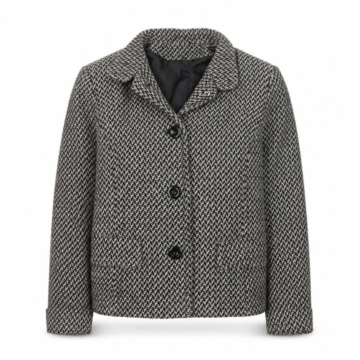 Debenhams Collection Women Black & White Wool Blend Tweed Blazer Size 14
