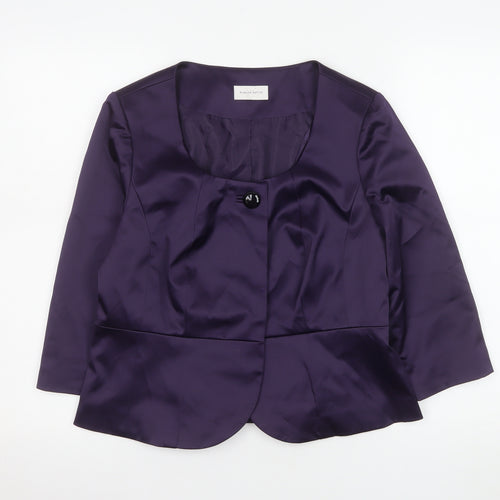 Minuet Petite Purple Satin Tailored Suit Jacket UK 14