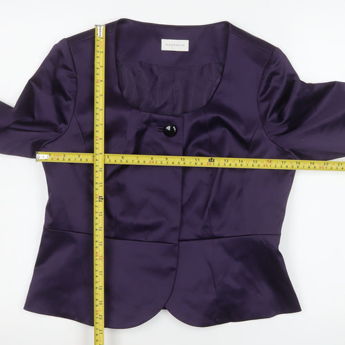 Minuet Petite Purple Satin Tailored Suit Jacket UK 14