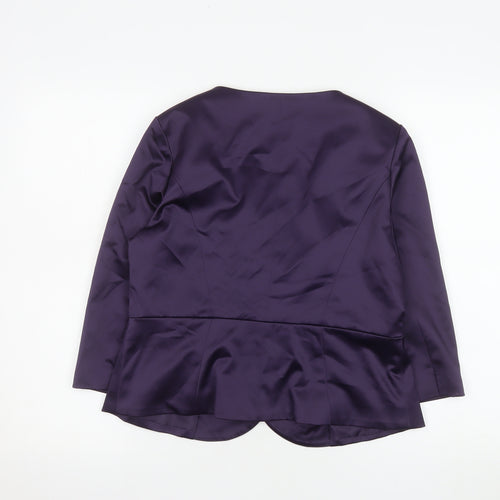 Minuet Petite Purple Satin Tailored Suit Jacket UK 14