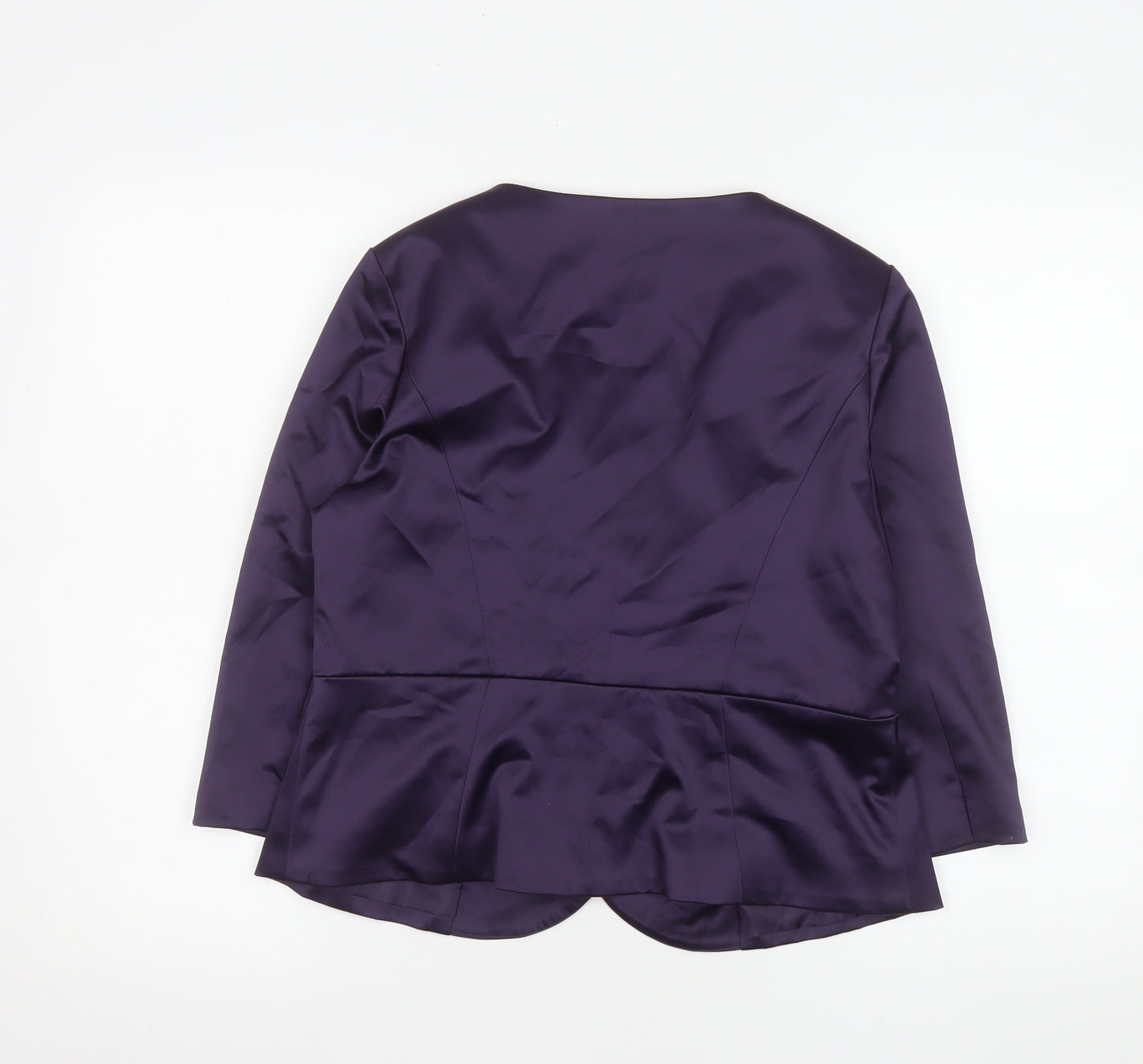 Minuet Petite Purple Satin Tailored Suit Jacket UK 14