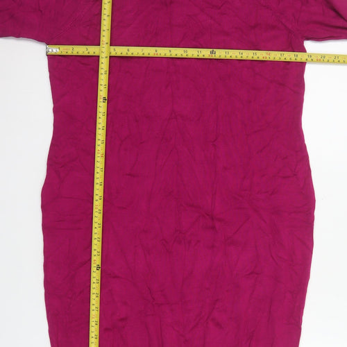 Suzanne Grae Women's Pink Knit Jumper Dress M Classic Style