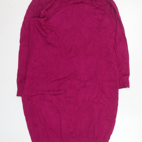 Suzanne Grae Women's Pink Knit Jumper Dress M Classic Style