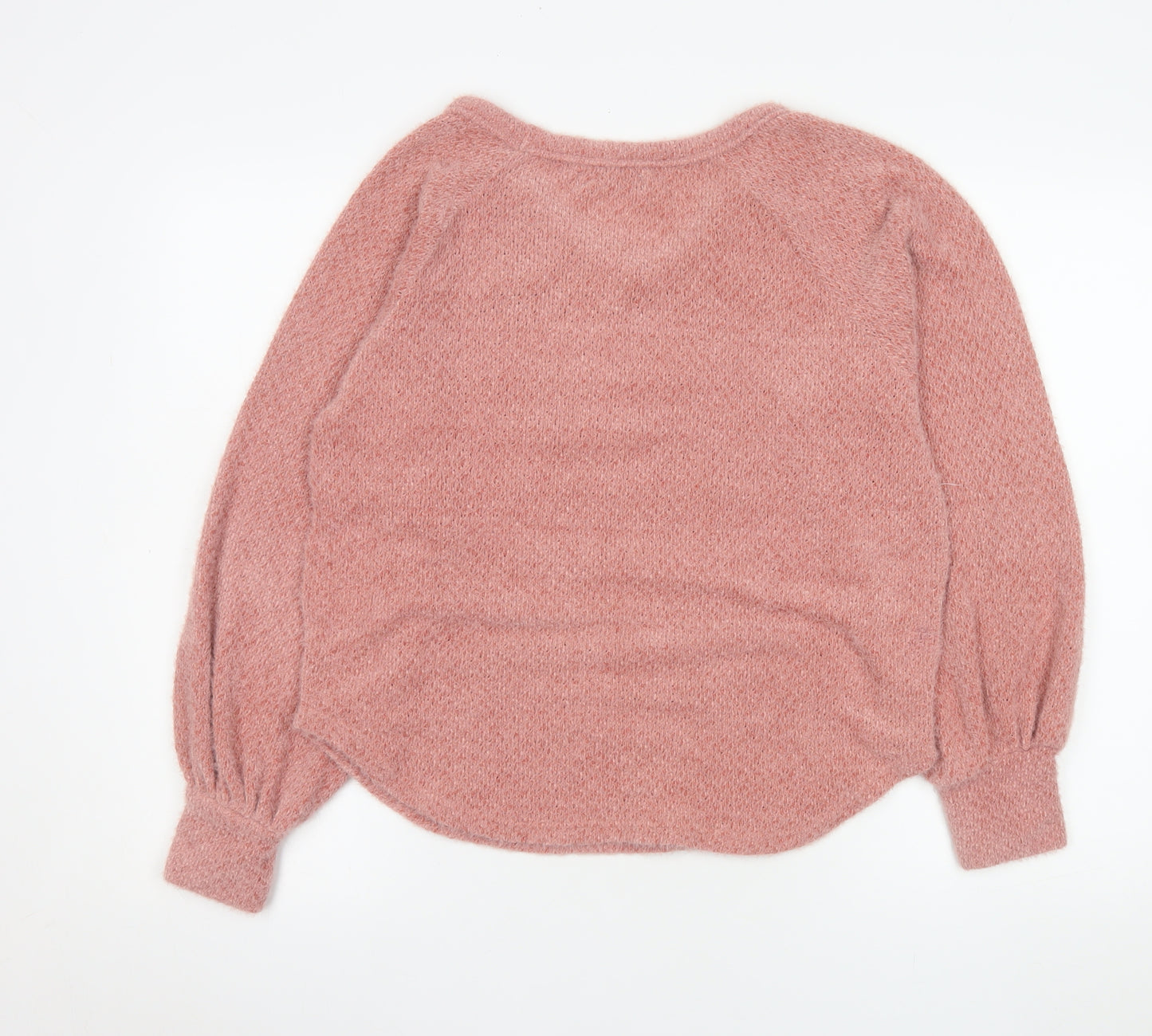 Hollister Women Pink V-Neck Pullover Sweater Medium Soft Knit