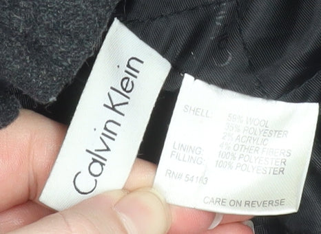 Calvin Klein Men's Black Wool Blend Zip Jacket Size M