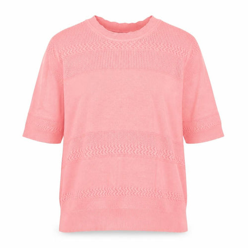 Marks and Spencer Womens Pink Knit Short Sleeve T-Shirt Size 14