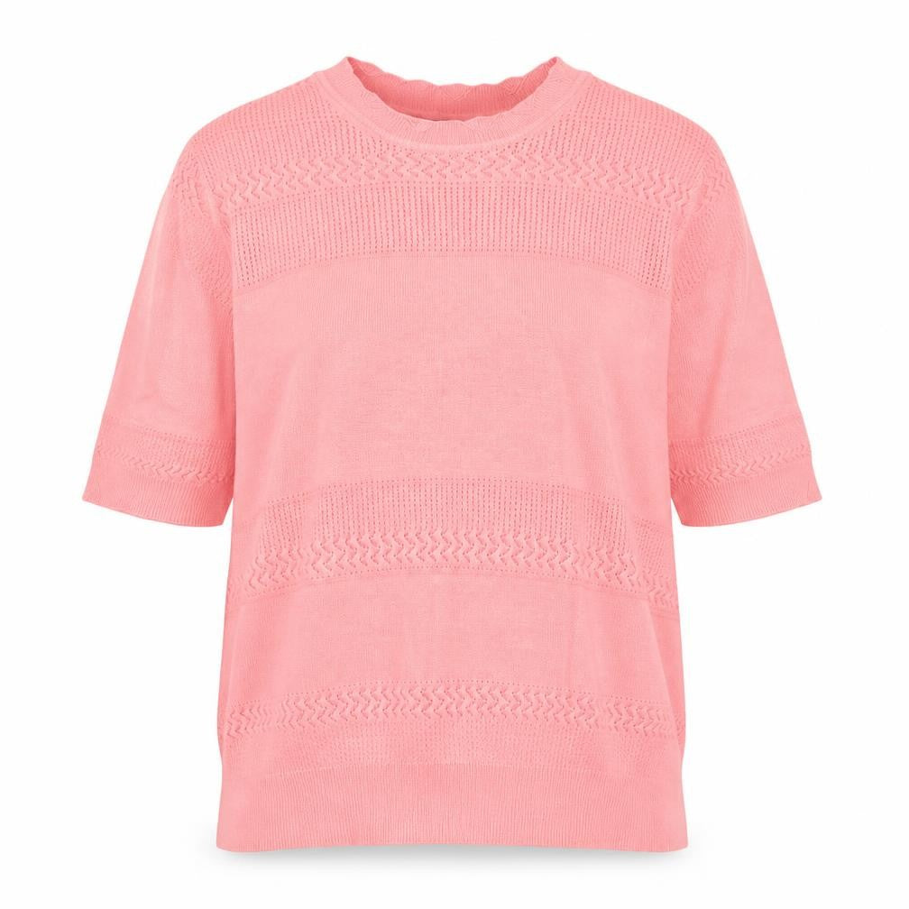Marks and Spencer Womens Pink Knit Short Sleeve T-Shirt Size 14