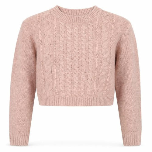 H&M Divided Women’s Pink Cable Knit Cropped Jumper Size S