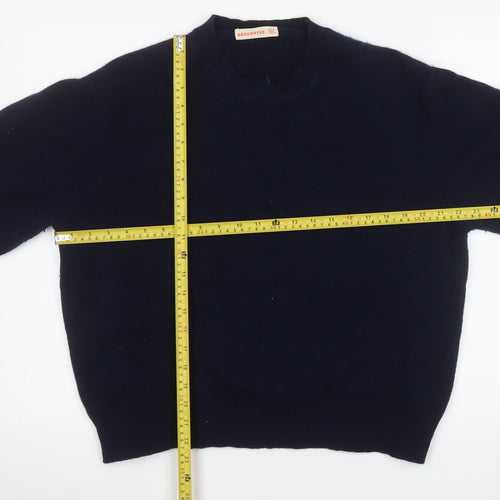 &Daughter Women's Blue XL Lambswool Crew Neck Jumper