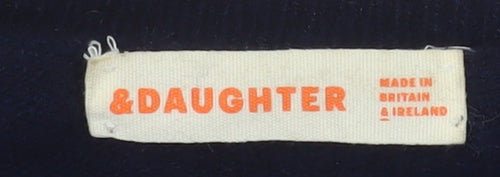 &Daughter Women's Blue XL Lambswool Crew Neck Jumper
