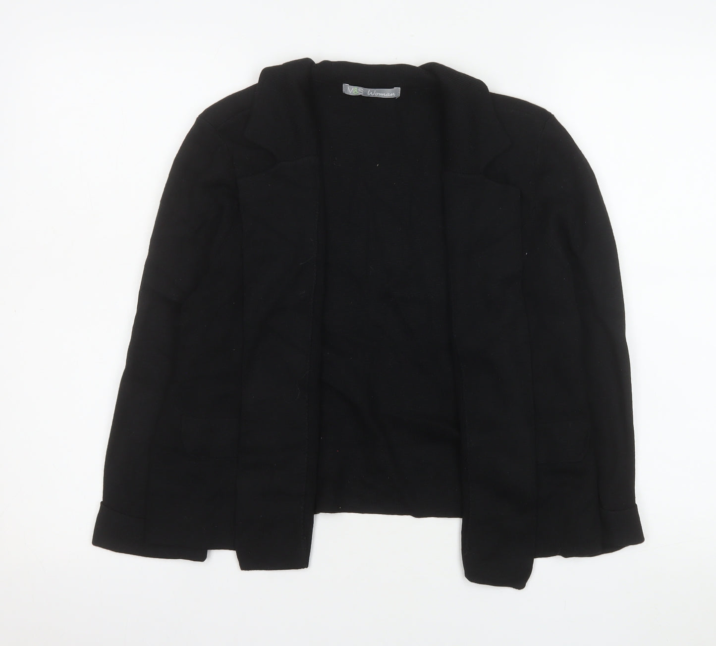 Marks and Spencer Women’s Black Regular Fit Blazer UK 14