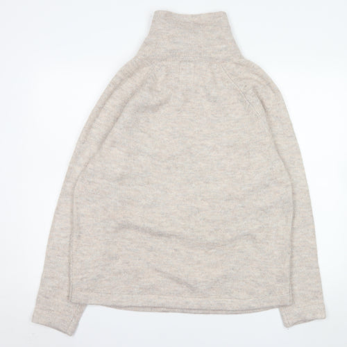 Mantaray Womens Beige Size 16 Cable Knit High Neck Jumper