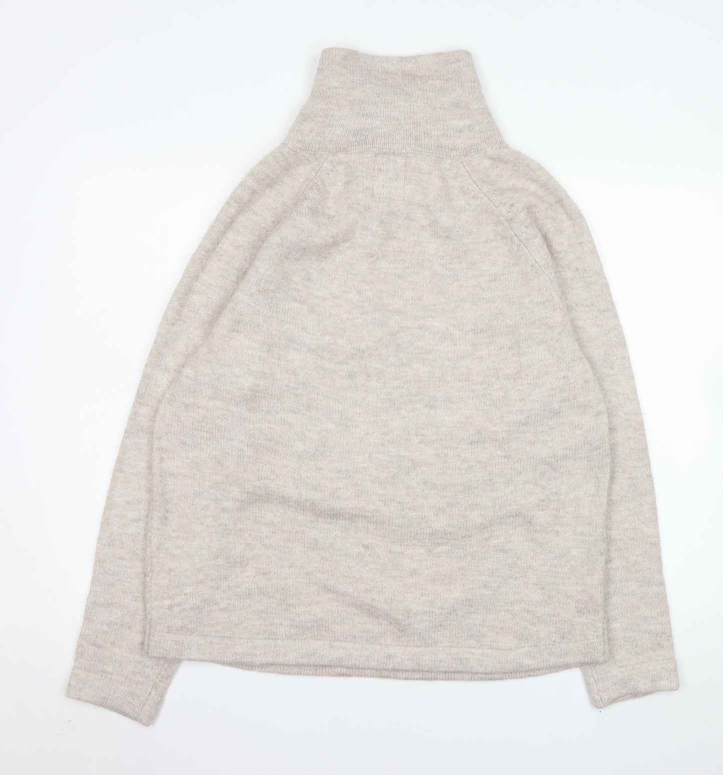Mantaray Womens Beige Size 16 Cable Knit High Neck Jumper