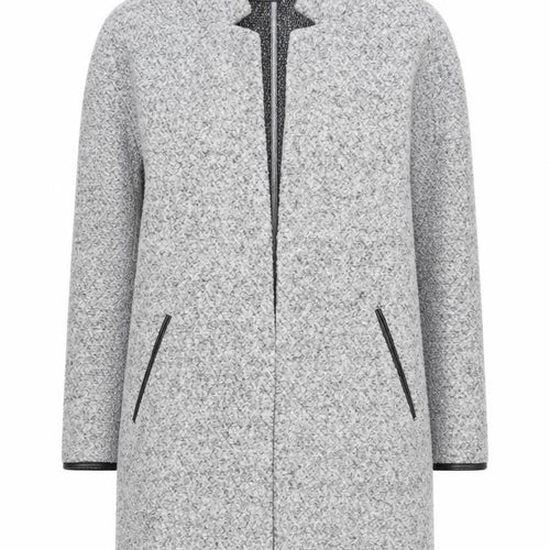 Marks and Spencer Women’s Grey Mid-Length Coat Size 12 Classic Overcoat