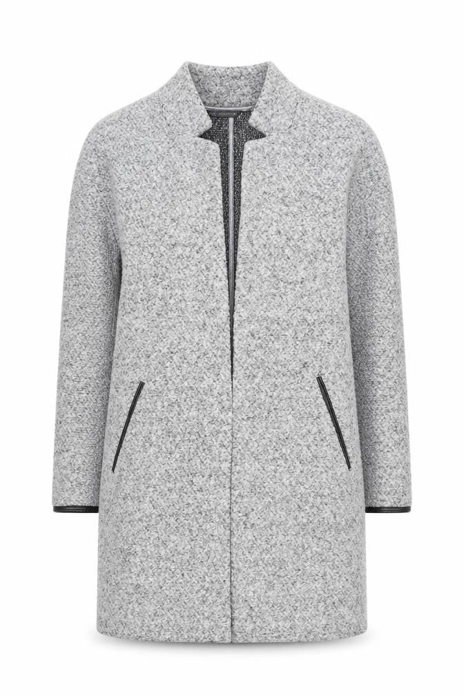Marks and Spencer Women’s Grey Mid-Length Coat Size 12 Classic Overcoat