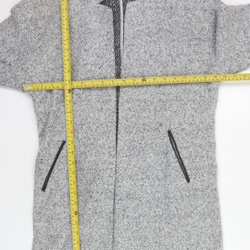 Marks and Spencer Women’s Grey Mid-Length Coat Size 12 Classic Overcoat