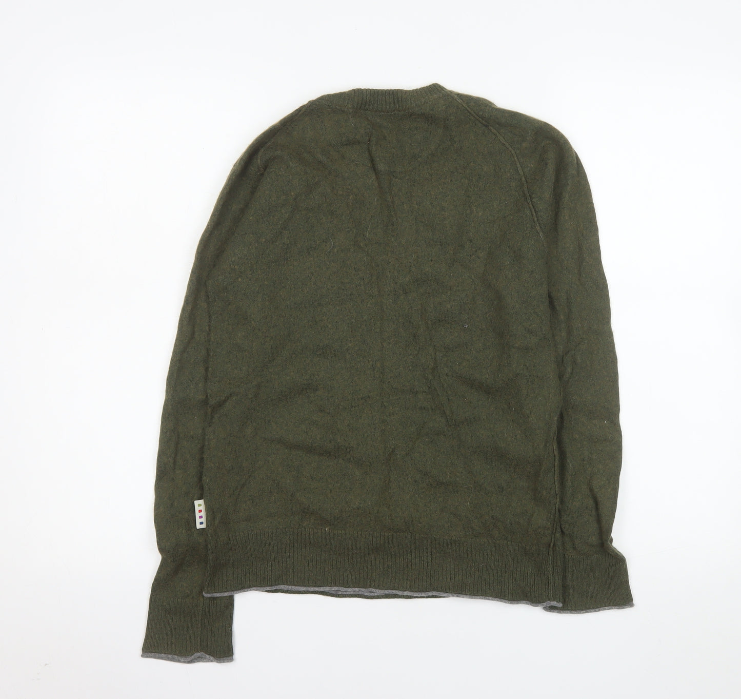 Fat Face Men's Green XS Cotton Wool Crew Neck Jumper