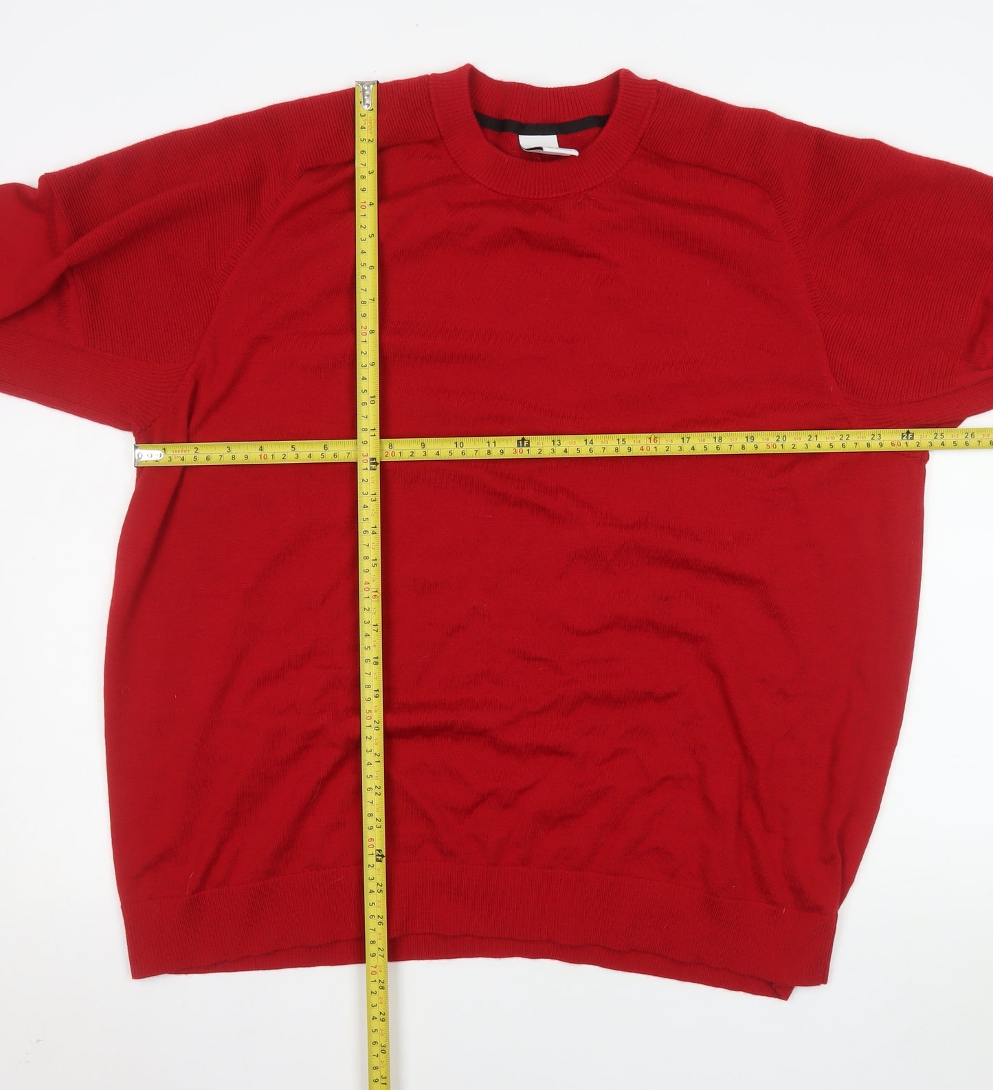 Nike Men's Red 2XL Crew Neck Pullover Jumper Wool Blend