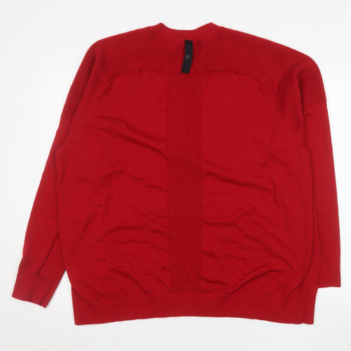 Nike Men's Red 2XL Crew Neck Pullover Jumper Wool Blend