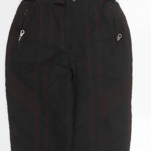Rodeo Women Black Red Snow Pants Size 12 Waterproof Insulated Trousers