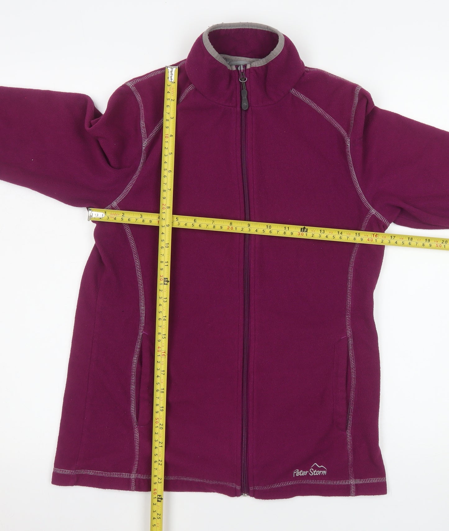 Peter Storm Women Purple Fleece Full Zip Jacket Size 10