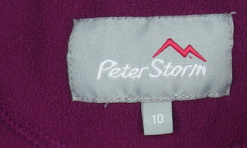 Peter Storm Women Purple Fleece Full Zip Jacket Size 10