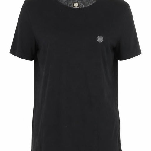 Pretty Green Women's Black Cotton Crew Neck T-Shirt M