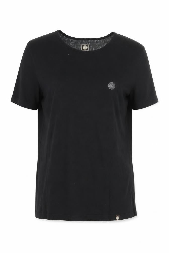 Pretty Green Women's Black Cotton Crew Neck T-Shirt M