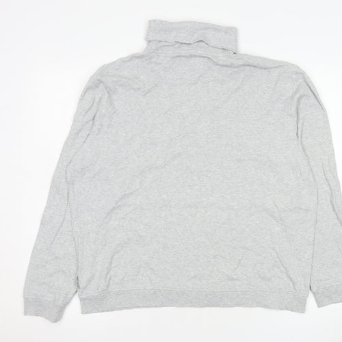 Ted Baker Men's Grey Cotton Roll Neck Long Sleeve Casual Top Size L