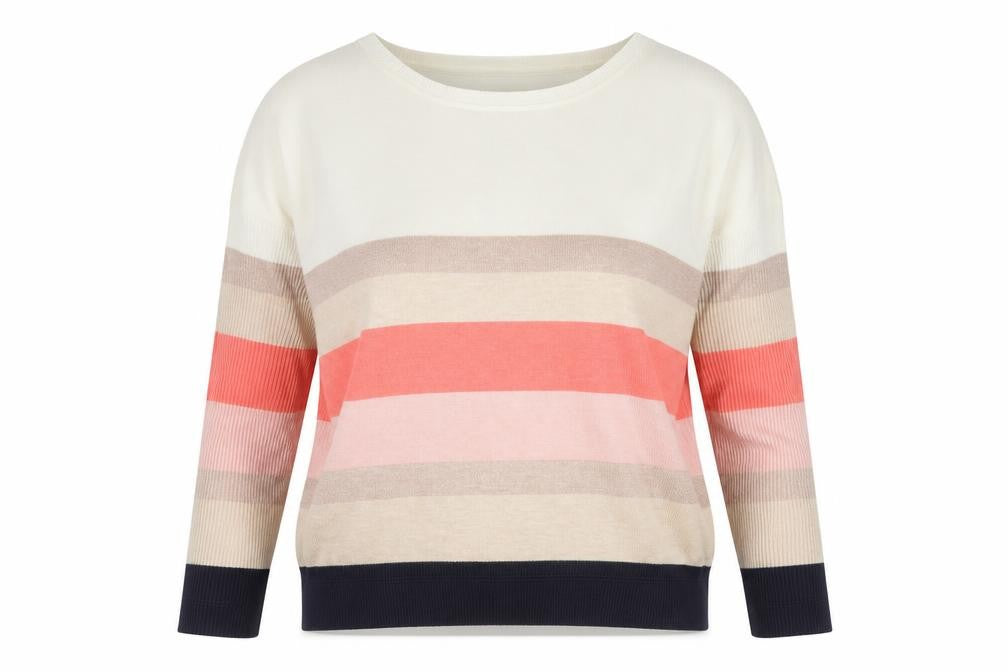 Front view of Next Women’s Multicoloured Striped jumper UK 12 Viscose Blend
