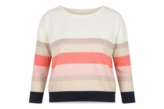 Front view of Next Women’s Multicoloured Striped jumper UK 12 Viscose Blend