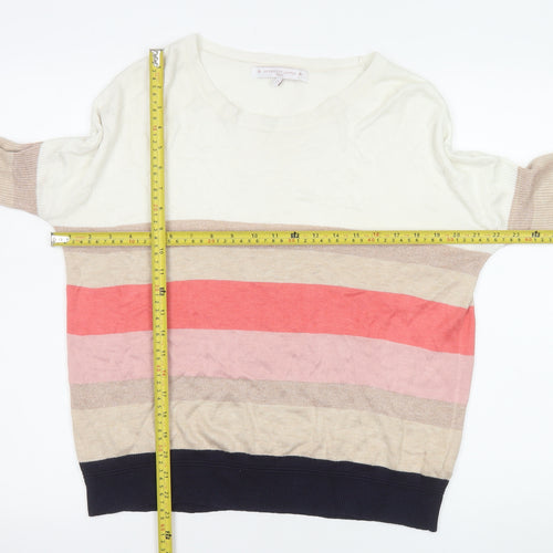 Next Women’s Multicoloured Striped Pullover Jumper UK 12 Viscose Blend