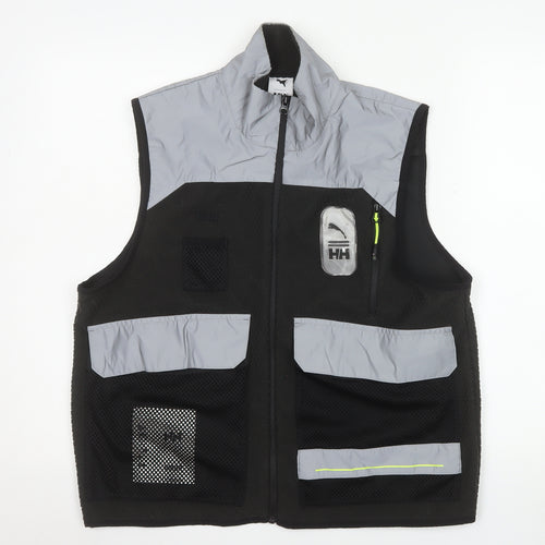 Puma Women’s Black Reflective Activewear Vest Jacket Size S