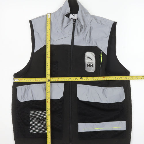 Puma Women’s Black Reflective Activewear Vest Jacket Size S
