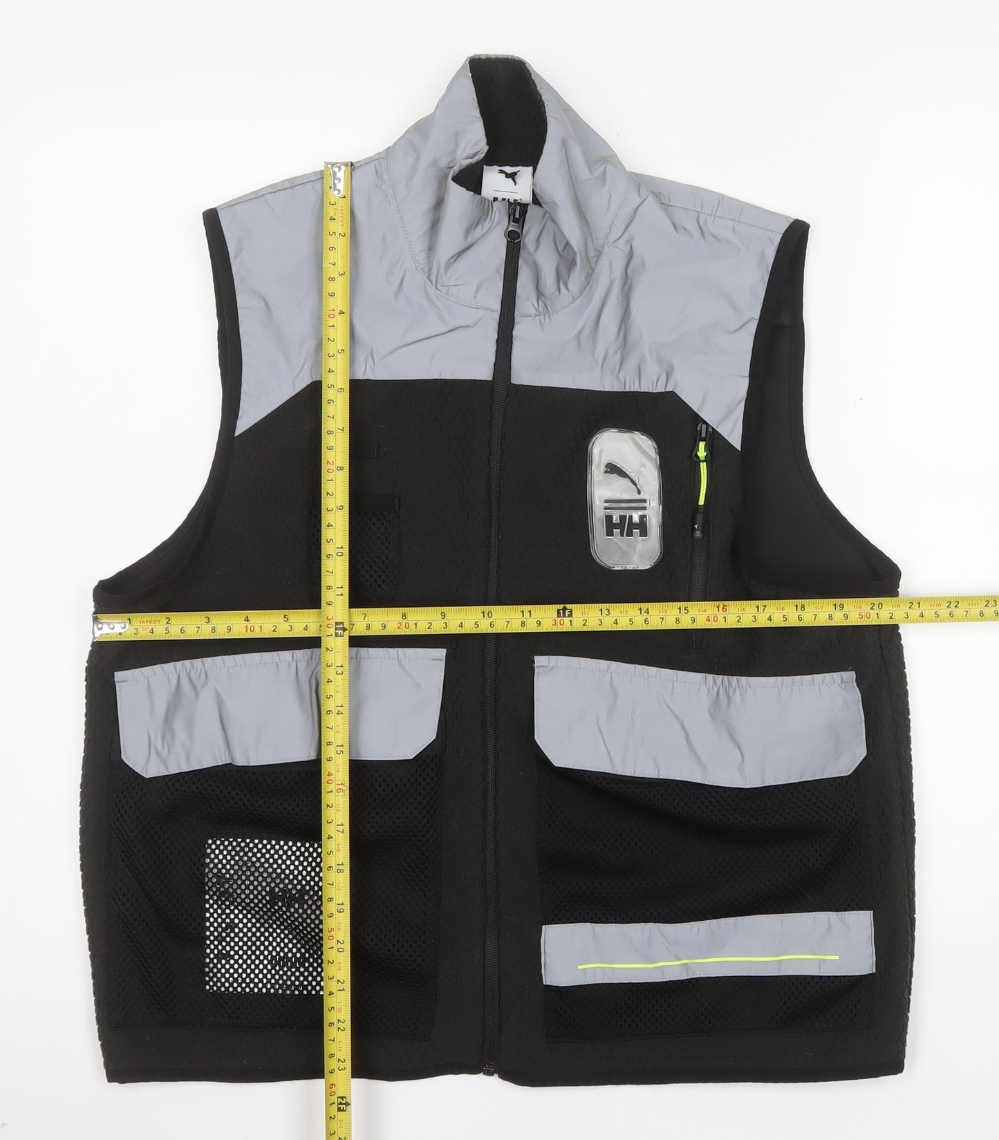 Puma Women’s Black Reflective Activewear Vest Jacket Size S