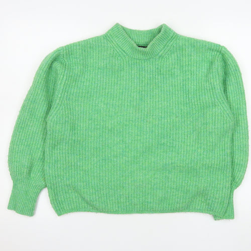 ASOS Women’s Green Mock Neck Chunky Knit Jumper Size 6